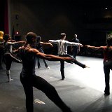 Audience members watch AILEY II prepare for evenings event
