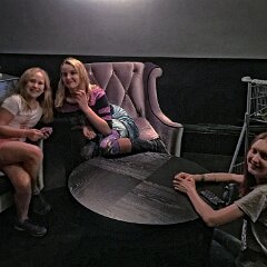 (l. to r.) Jessie's daughter Abbey, Jake's daughter Lyda, and best friend Shawn's daughter Zara