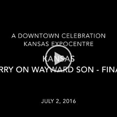 Brief video of the encore/finale, Carry On Wayward Son, also including Robby Steinhardt.