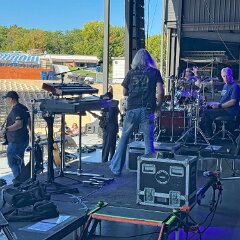 Getting ready for sound check.