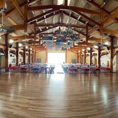 HUGE 3000 ft square dance floor. This panoramic view from the stage.