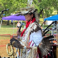 IMG 010777  Dennis Rogers of the Navajo tribe provides a little history of the Spirit Dance