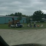 heading west, ran into folks hoping to capitalize on the considerable traffic heading by their place. there were signs leading up to this place for &#34;Drinks and Cookies&#34;